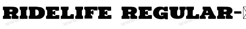 Ridelife regular字体转换